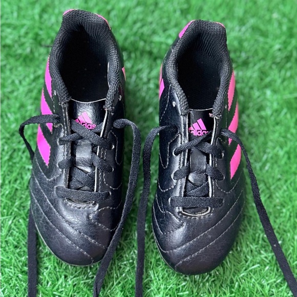 adidas Other - Adidas Kids Black and Pink Cleats‎ Size 10K